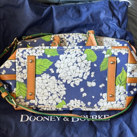 Dooney & Bourke Blue and Green Floral Satchel - Picture 2 of 5